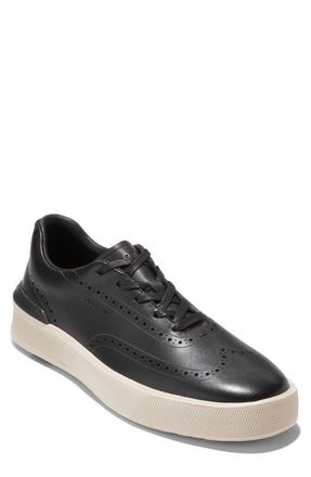Cole Haan GrandPro Crew Wingtip Sneaker in Black/Birch at Nordstrom, Size 9