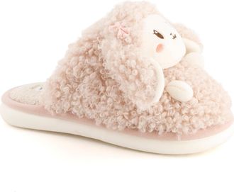 Andrea Womens Cozy Bunny Slippers with Plush Faux Fur