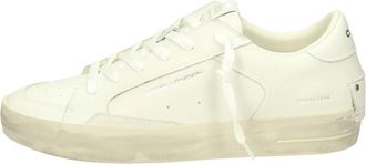Crime London Lage leren sneakers - Heren - Sneakers - Wit - 41 EU - Leer - Schoenen