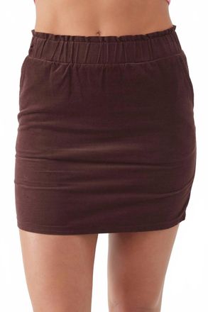 O'Neill Skye Cord Mini Skirt In Brown