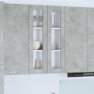 vidaXL vidaXL Armadio pensile con porta Grigio cemento 60 x 31 x 100 cm