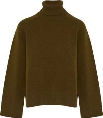 Yves Salomon turtleneck wide-cuff sweater - Green