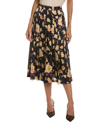 Ted Baker Blue Pleated A-Line Skirt