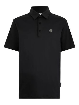 Philipp Plein hexagon-logo polo shirt - Black