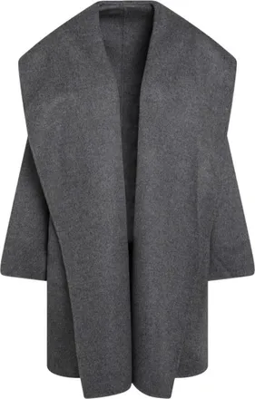 Toteme Hoodie Coat - Dames - Mantel - Grijs - XS - Wol - Jassen