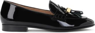 Kazar Zwarte platte schoenen voor dames - Dames - Loafers - Zwart - 39 EU - Leer - Schoenen