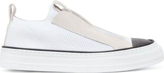 Brunello Cucinelli White Slip On Sneakers