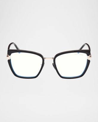Tom Ford Blue-Light Acetate Butterfly Optical Glasses
