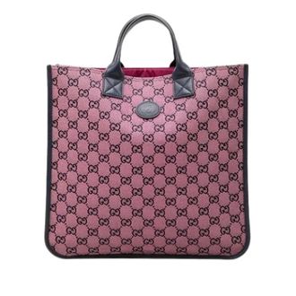 Gucci Pre-owned Canvas Tote Bag - Dames - Pre-owned - Roze - Maat: ONE Size Leer