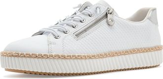 Rieker M2940 Enya 40 Womens Shoes Sportweiss/Argento/Weiss : EU 42 (US Womens 10-10.5) M, Leather