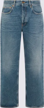 Golden Goose Jeans Blue And Green-Uomo