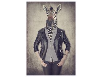 Schubiger M&ouml;bel Digitaldruck auf Acrylglas Zebra Gentleman