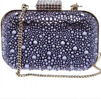 Jimmy Choo London Womens Crystal-Embellished Minaudi&egrave;re Clutch Bag In Purple