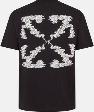 Off-white Mens Off White Cloud Arrow Crew Neck Short Sleeve T-Shirt in Black-White - Size X-Small
