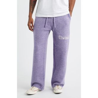Elwood Intarsia Logo Baggy Sweatpants in Lavender at Nordstrom Rack, Size X-Small