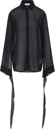 Frankie Shop Verlin Sheer Chiffon Tie Cuff Shirt