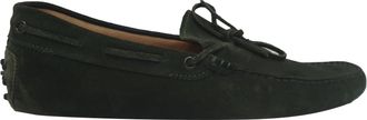 Tod's TodS Pre-owned Mens Gommino Loafers in Green Suede - Olive - Size UK 8.5