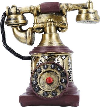 OEM Tel&eacute;fono Cl&aacute;sico Retro Decorativo Con Disco Giratorio, Fabricado En Resina Antigua, Ideal Para El Hogar Y La Oficina. De Exquisita Elaboraci&oacute;n, Ofrece