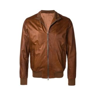 Barba Accessoires - Heren - Leren en Su&egrave;de Jassen - Bruin - S - Leer - Jassen