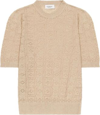 Laneus T-shirt lavorata a maglia - Toni neutri