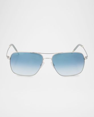 Oliver Peoples Men & apos;s Clifton Metal Navigator Sunglasses
