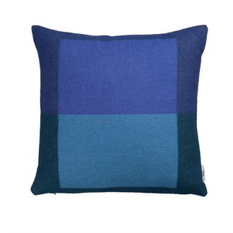 Roros Tweed Syndin Kissen, 50 x 50 cm, blau well