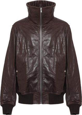 Rick Owens Leren Bomberjack - Heren - Bomber jackets - Bruin - M - Leer - Jassen