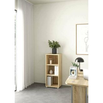 Dmora Estante Para Libros Theophane, Estante De Oficina, Porta Libros M&oacute;vil, Biblioteca, 47x40 H113 Cm, Roble - Dmora