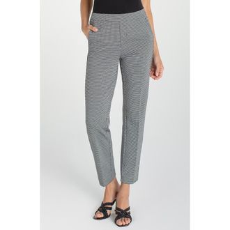 Liverpool L.A. Kayla Check Pull On Pants in Black/White Mini Check at Nordstrom, Size 12