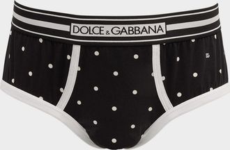 Dolce & Gabbana Mens Jersey Polka Dot Briefs