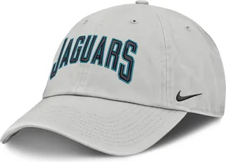 Nike Jacksonville Jaguars Primetime Club Arched Nike Mens NFL Adjustable Hat in Grey | NF020BB9N-BYX