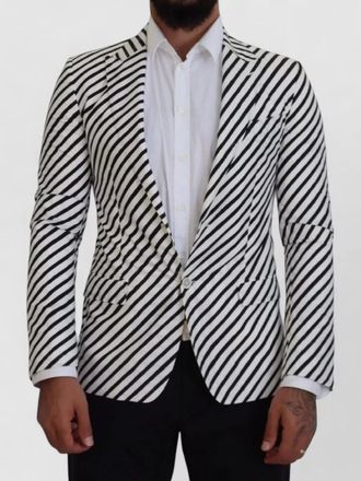 Dolce & Gabbana cotton striped slim-fit blazer