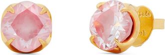Kate Spade New York Pop Of Joy 10mm Spade Flower Studs Womens Earring Pink/Gold, Brass/Cubic Zirconia