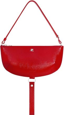 Courr&egrave;ges Red Curved Shoulder Bag