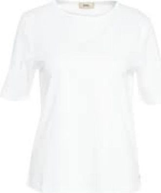 Herno Witte Katoenen Stretch Jersey T-shirt - Dames - T-shirts - Wit - L - Katoen - Tops