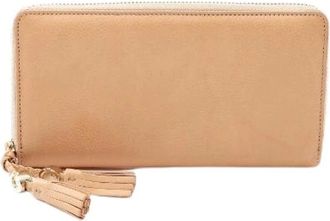 Gucci Pre-owned Leren Lange Portemonnee - Dames - Vintage Accessoires - Beige - ONE Size - Leer - Vintage