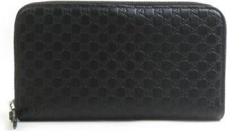 Gucci Black Leather Long Wallet (Bi-Fold) (Pre-Owned)