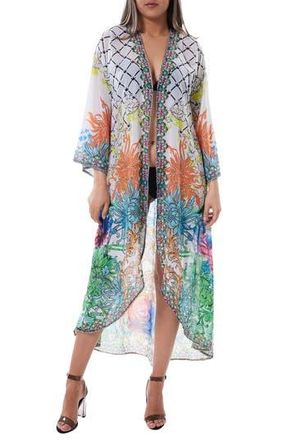 Ranee’s Mixed Print Chiffon Duster in Green at Nordstrom Rack