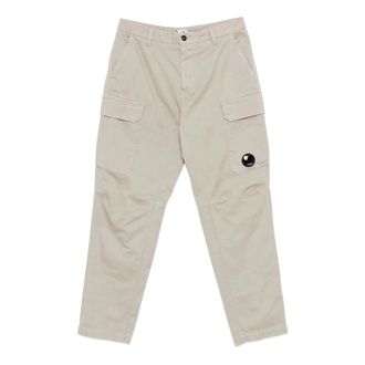 C.P. Company Straight Trousers, male, Gray, Size: 2XL Gabardine Cargo Pant
