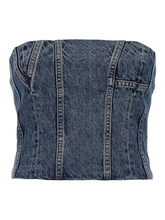 Amiri Denim Bustier Top