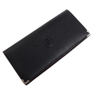 Cartier Black Leather Long Bill Wallet (Bi-Fold) (Pre-Owned)