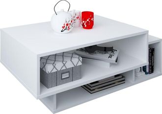 ebuy24 Ebuy24 - Mesa De Centro De Madera Vcm Mesa De Sof&aacute; Con Suficiente Espacio De Almacenamiento Dimensiones Aprox. Al. 35 X An. 88 X P. 50 Cm Mesa De Sal&oacute;