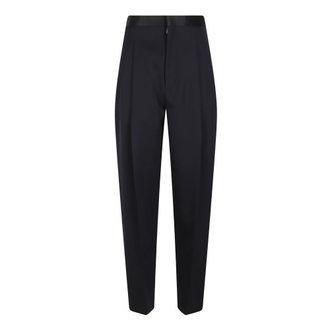 Bottega Veneta Pantaloni in Lana Grain De Poudre - - Trousers - Donna - Blu - 2XS