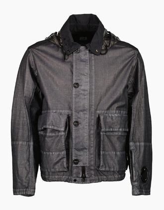 C.P. Company Mens Rafia Mille Goggle Jacket - Grey - Size: Regular/36