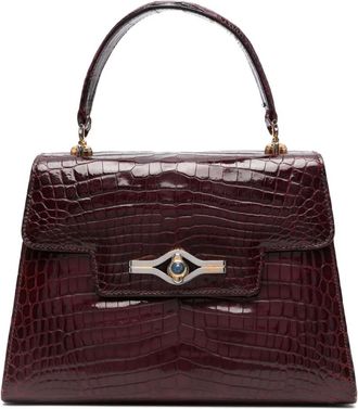 Gucci Borsa tote con effetto coccodrillo goffrato - Rosso