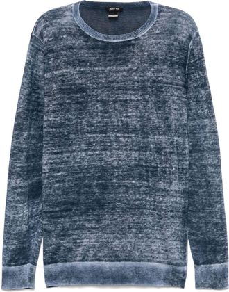 Avant Toi Geverfde trui - Blauw