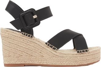 HUGO BOSS Espadrilles met bandjes en sleehak voor dames (Zwart)
