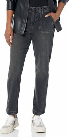 Paige Mayslie Straight Ankle Jeans In Faded Stone