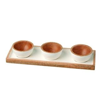 Be Home Madras Classic Dipping Bowl Set in Natural at Nordstrom