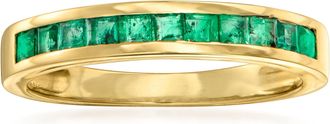 Ross-Simons Emerald Ring in 14kt Yellow Gold